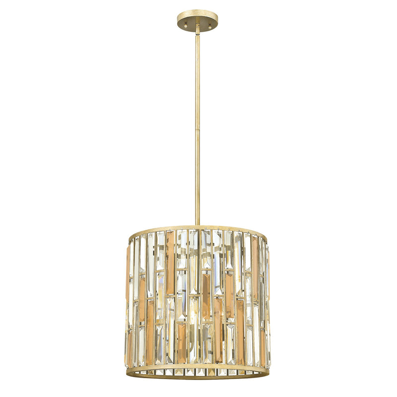 Gemma 3 Light Pendant - Silver Leaf