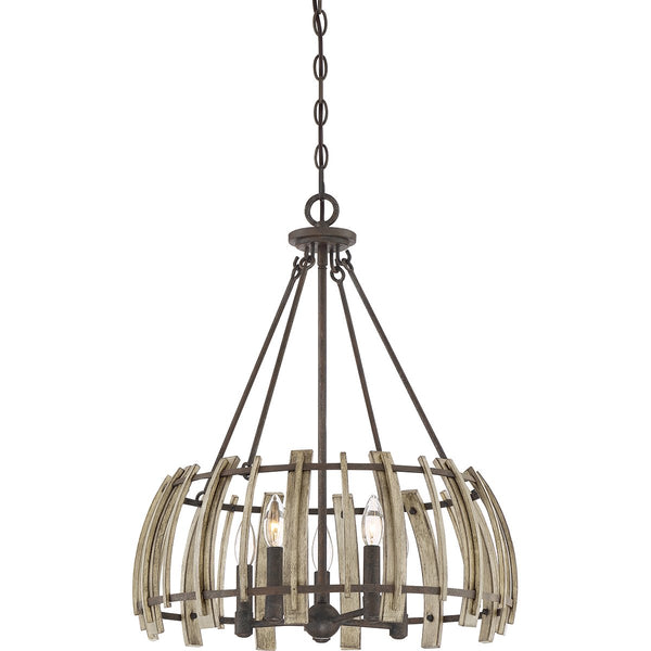 Wood Hollow 5 Light Pendant