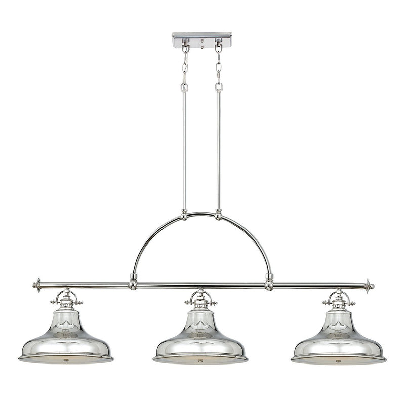 Emery 3 Light Island Light - Imperial Silver
