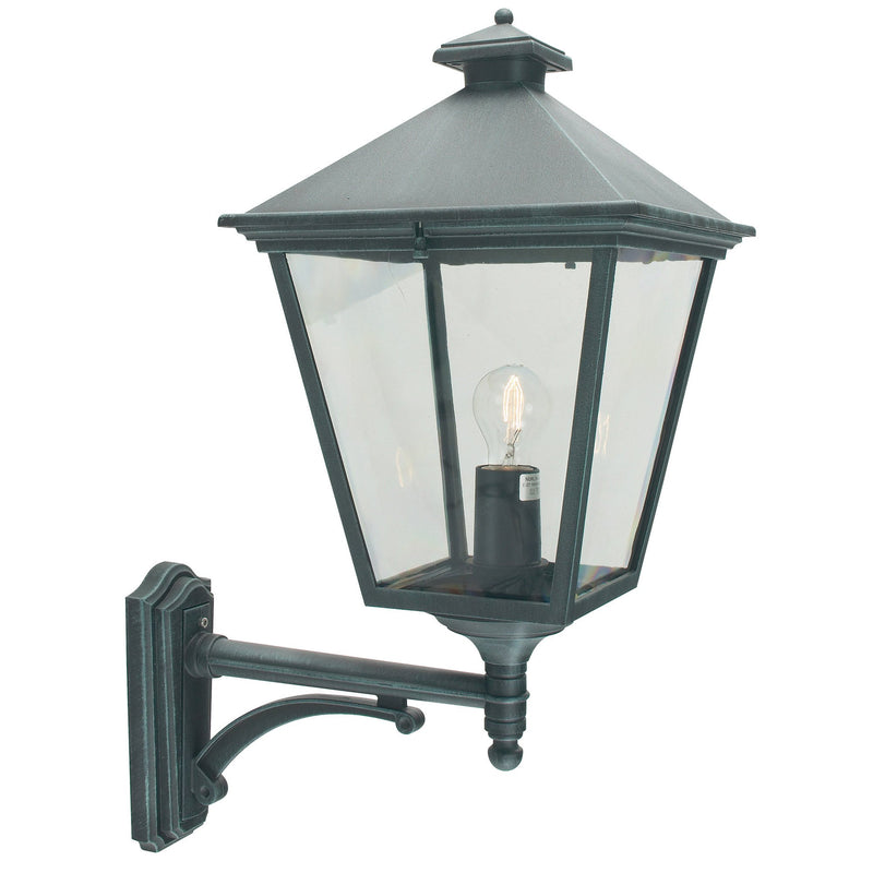 Turin 1 Light Grande Up Wall Lantern - Verdigris